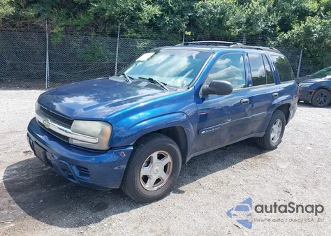 2002 Chevrolet Trailblazer Ls из США, поврежденный, VIN 1GNDT13S622437186